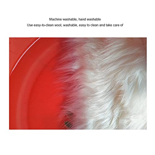 Generisch Weicher Kunstfell-Teppich, zotteliger Flächenteppich für das Schlafzimmer, Flauschiger dekorativer Heimteppich, strapazierfähiger, Flauschiger Plüschteppich, Beige, 50 x 150 cm