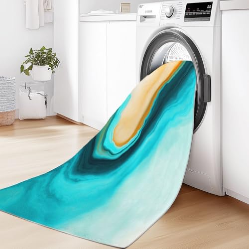 Generisch Teppich Wohnzimmer 180 x 240 cm rutschfest Kurzflor Elegante Kunst Waschbar Bettvorleger Teppiche Abstrakt Fließende Wirbel für Wohnzimmer Schlafzimmer Büro Bereich Dekor