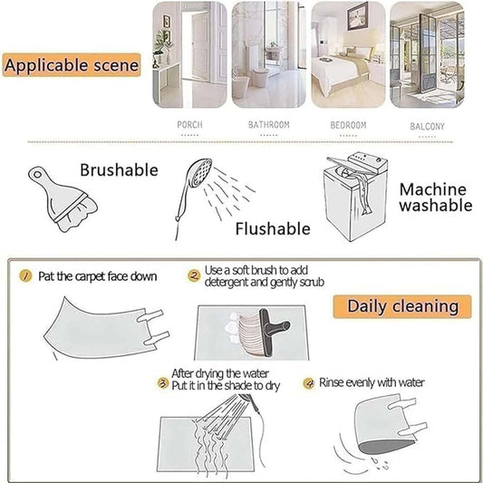 Generisch Teppich Wohnzimmer Teppiche Schlafzimmer Design Antirutschmatte Teppich Weiche Fußmatten für Flur Teppich Rutsch Unterlage Vintage Kurzflor Antirutsch,L,180x250cm