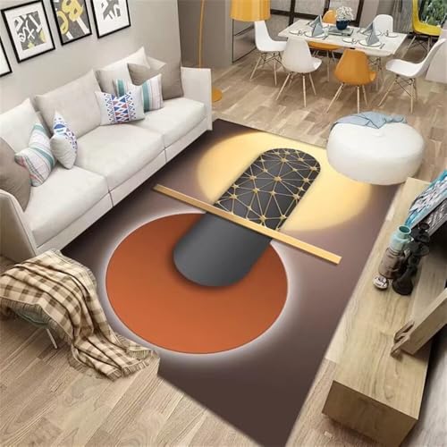 Generisch Teppich Klein Klassisches Licht Luxus Muster Wohnzimmer Bereich Dekoration waschbar Rutschfester Gelb Hallenteppich Matten & Teppiche 200X300CM