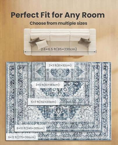 Generisch Flächenteppich für Wohnzimmer Farbiges Peonienmuster weicher,kurzfloriger großer Teppich,Boho-Teppich,für Schlafzimmer,Esszimmer,Küche,Badezimmer(Rosa)-210x270cm
